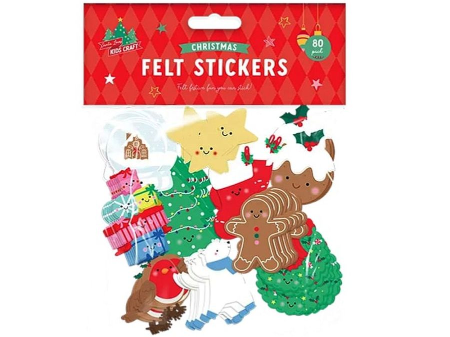 Christmas Felt Stickers Pk80