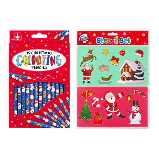 Christmas Stencil & Colour Set