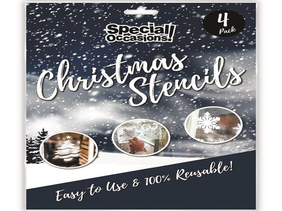 Christmas Stencils Pk4 Large