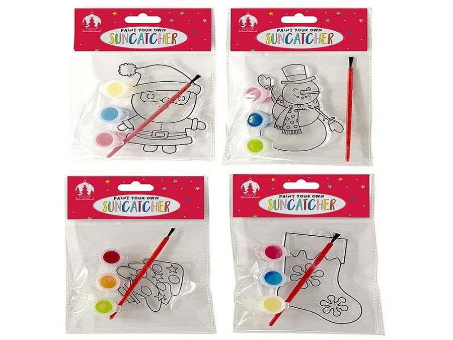 Paint Your Own Christmas Sun Catchers Pk4