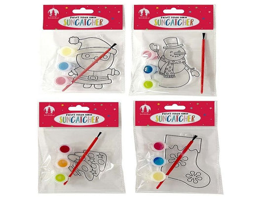 Paint Your Own Christmas Sun Catchers Pk4