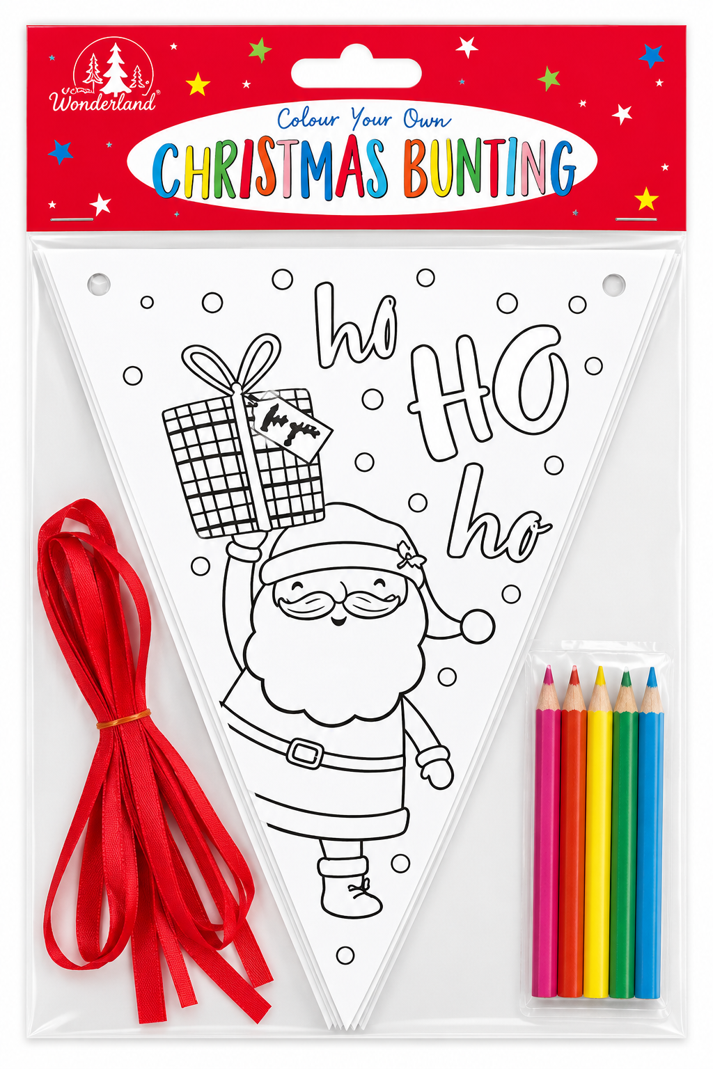 Festive Wonderland Colour Your Own Christmas Bunting