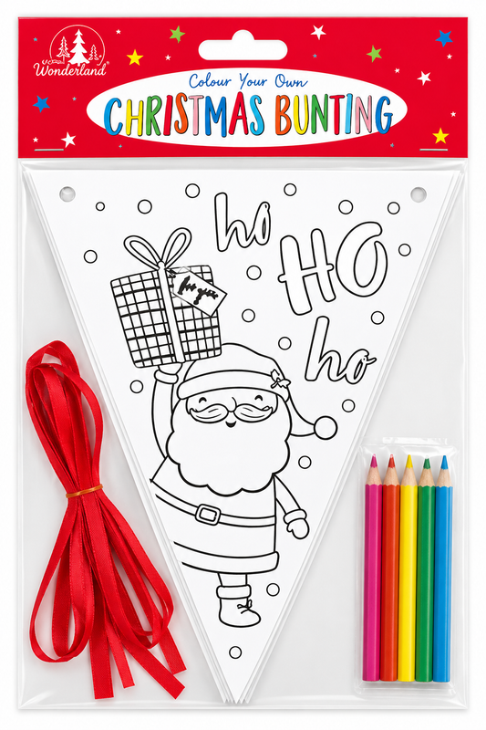 Festive Wonderland Colour Your Own Christmas Bunting