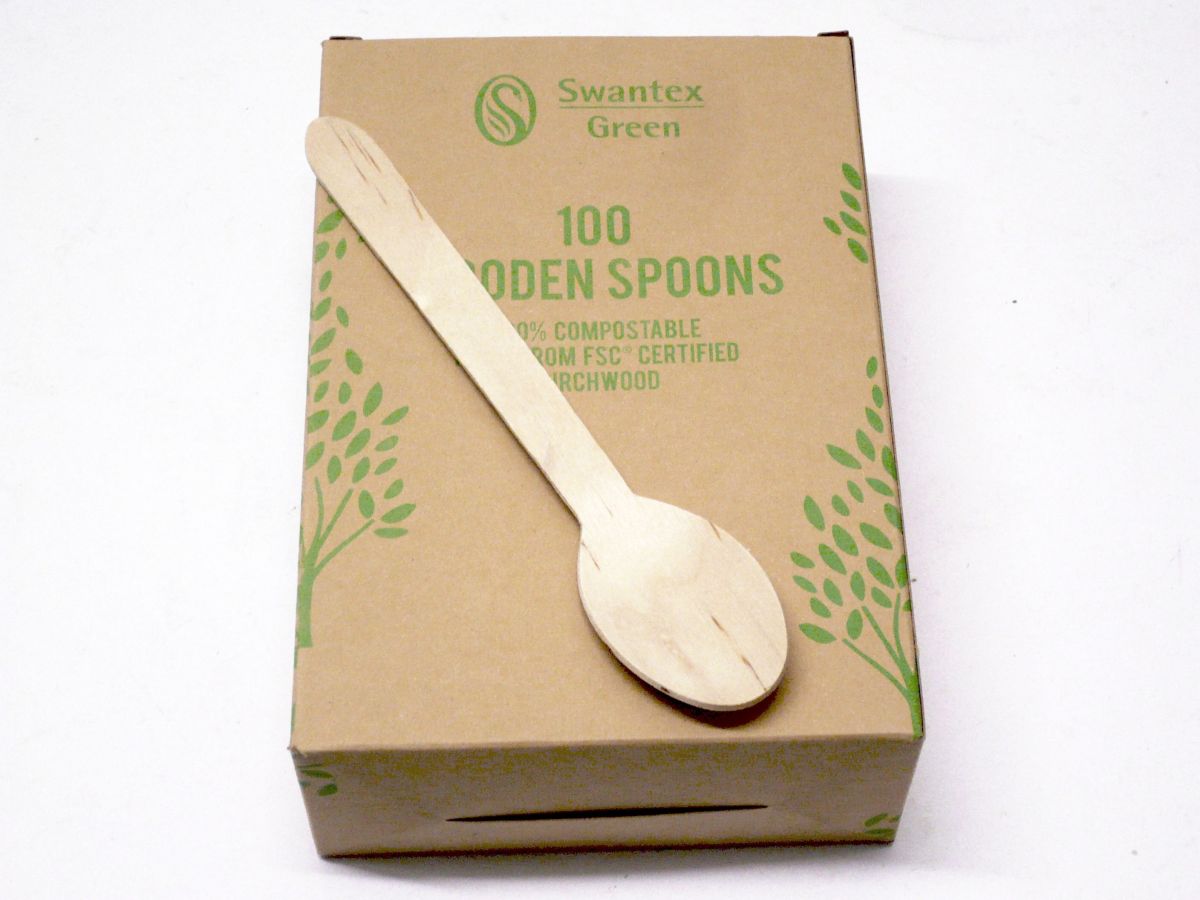 Compostable Wooden Spoons Pk100