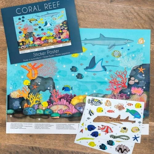 Reusable Poster and Sticker Set - Coral Reef