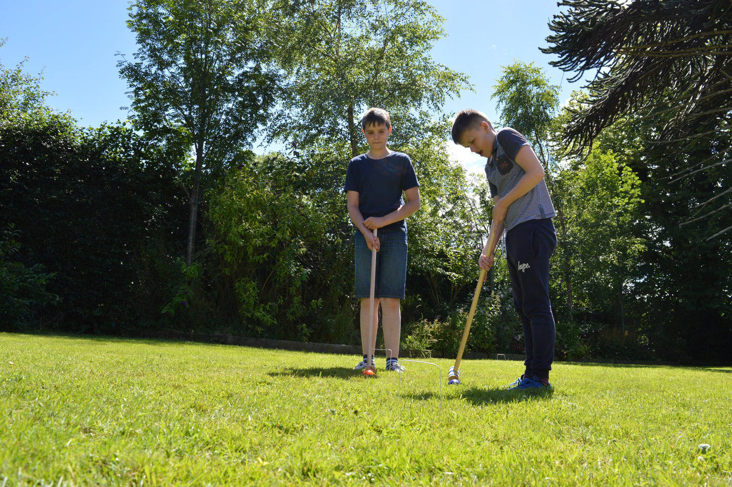 Traditional Family Croquet Set – 96cm Mallets, Hoops & Balls