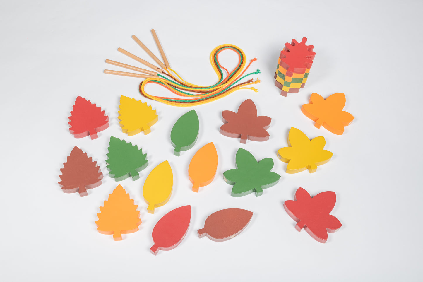 Wooden Lacing Leaves