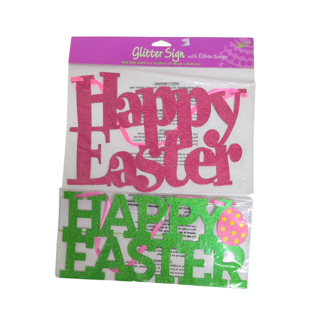 Easter Glitter Hanging Sign