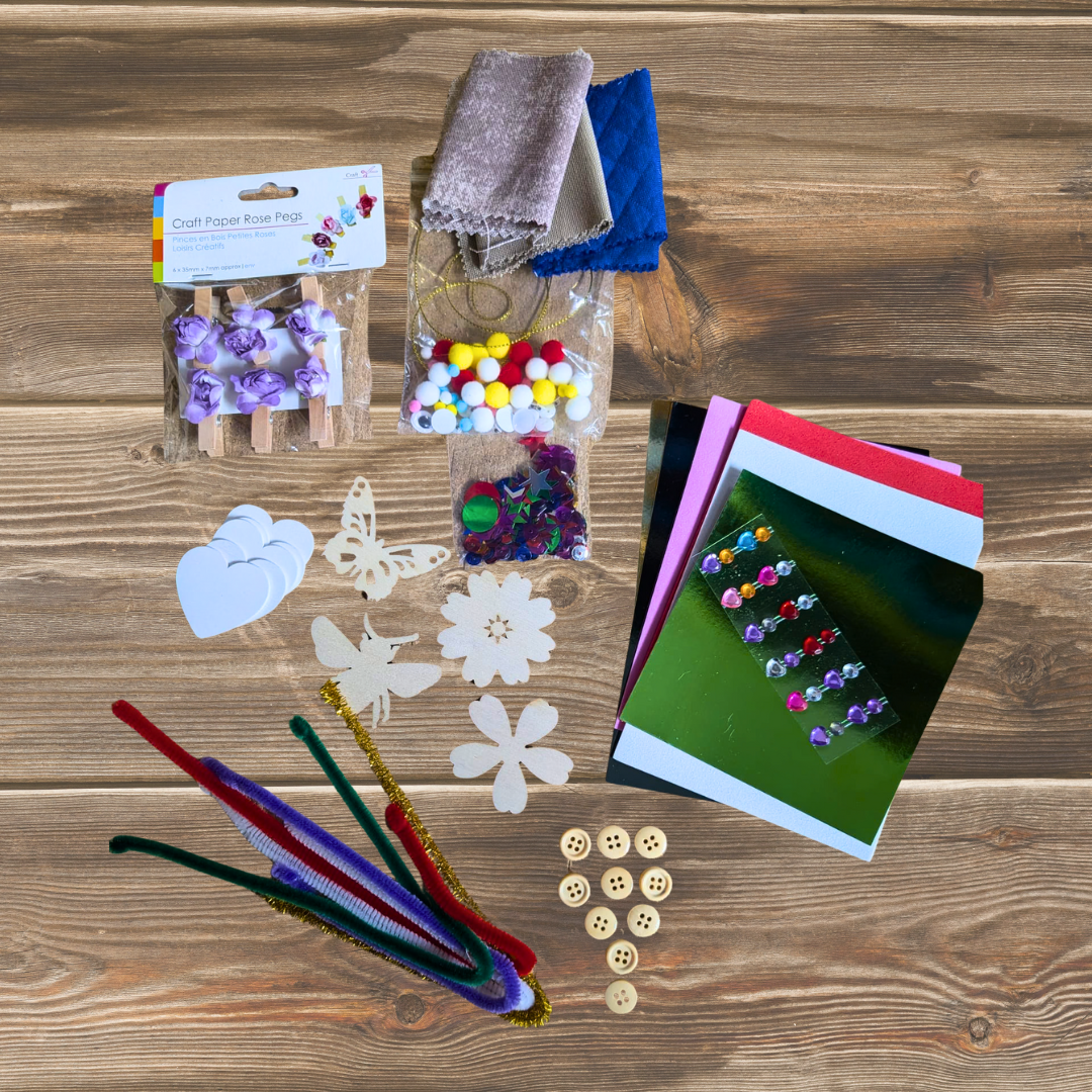 Embellishment Craft Kit – Creative Craft Supplies for Card Making & Puppets