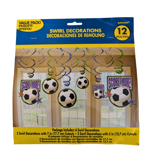 Football Hanging Swirl Decorations