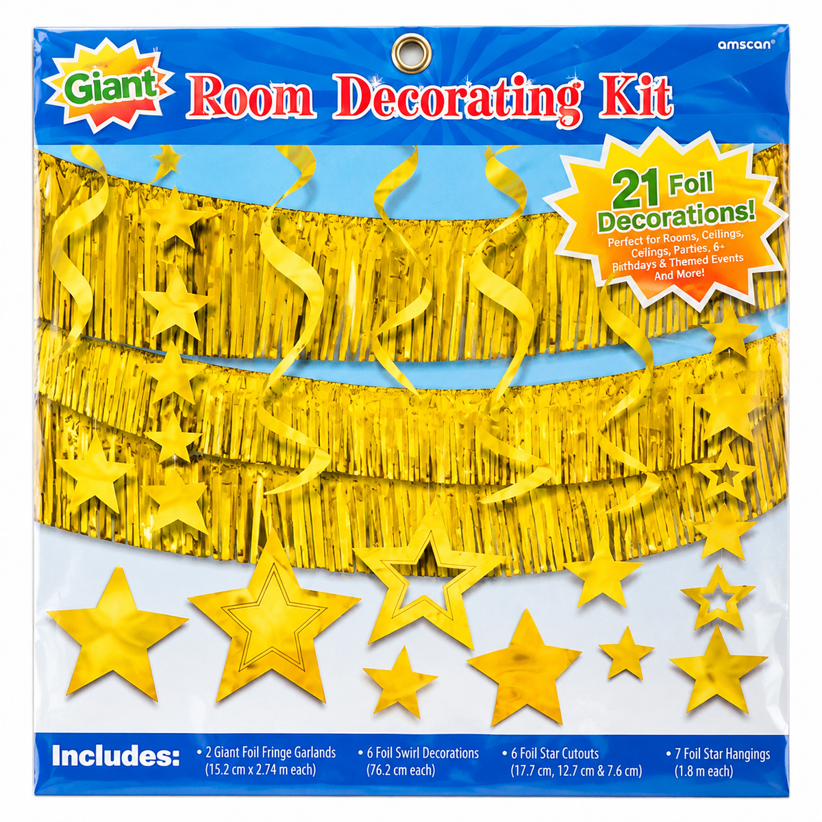 Traditional Foil Christmas Decoration Kit 21pc