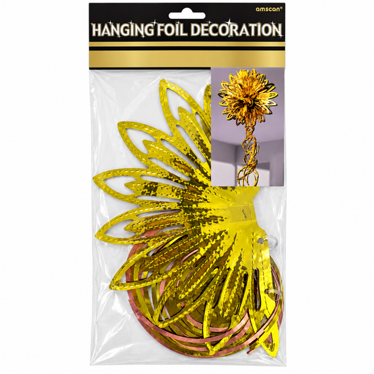 Hanging Foil Decoration - Gold
