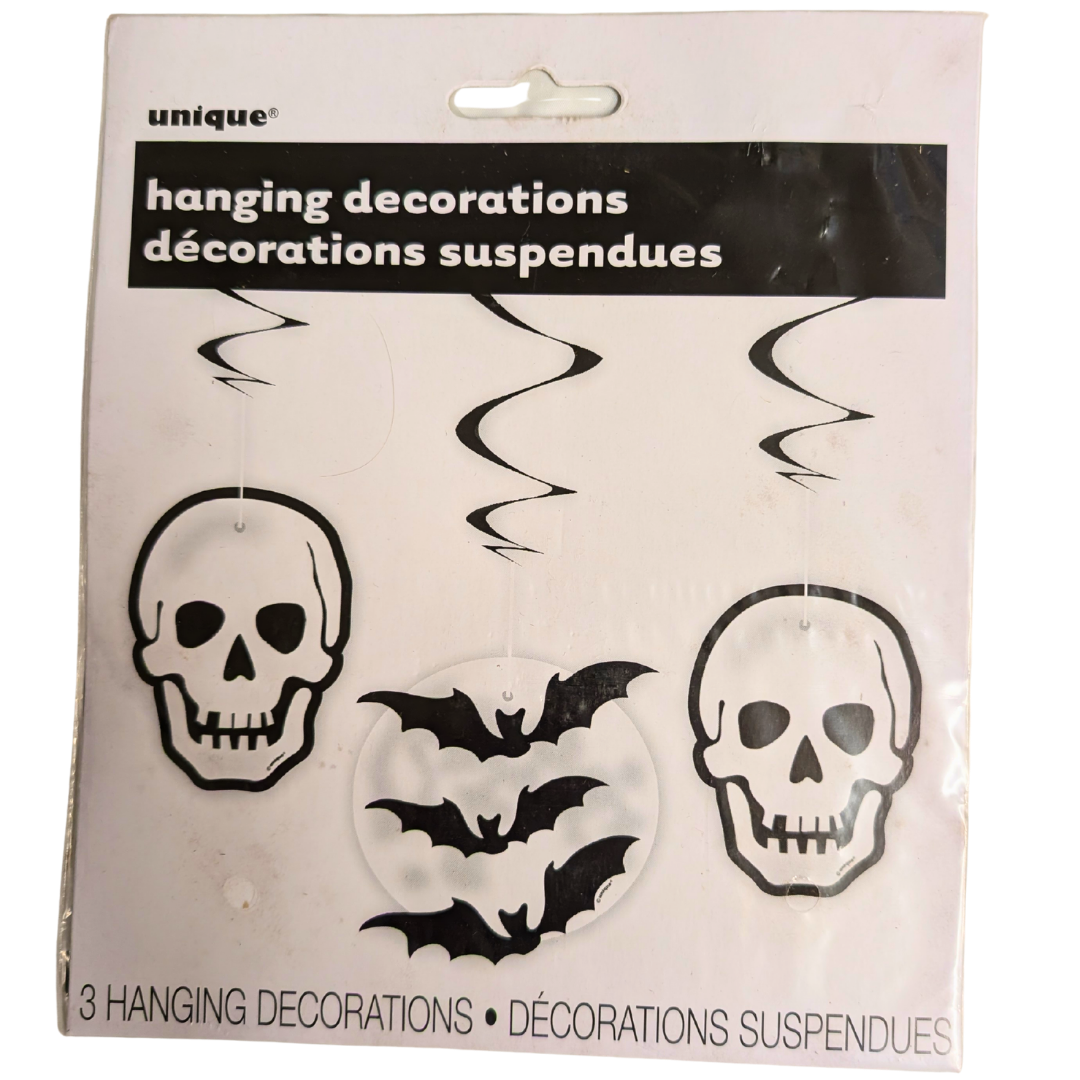 Halloween Hanging Swirls - Skulls & Bats