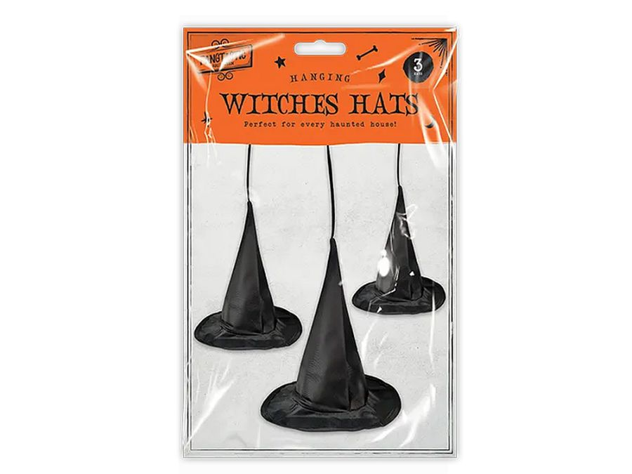 Halloween Hanging Witches Hats Pk3