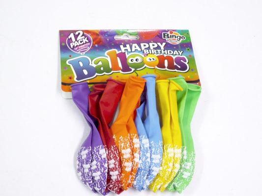 Multicoloured Happy Birthday Balloons