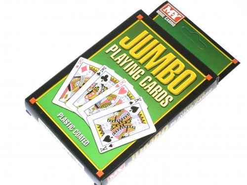 Jumbo Playing Cards – Large Size Classic Card Game Set – Blue Rain ...