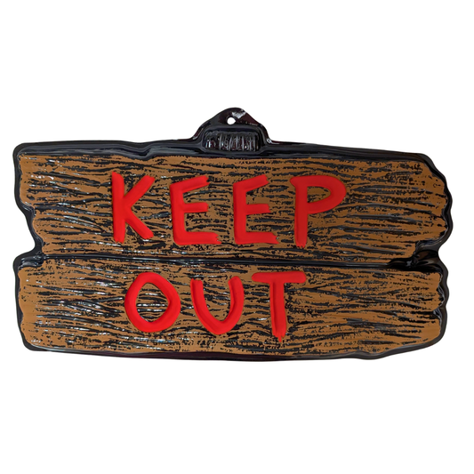 Halloween KEEP OUT Plastic Sign