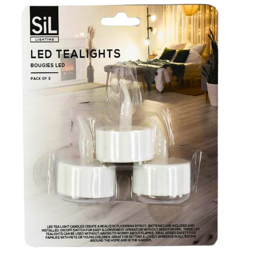 LED Tealights Pk3