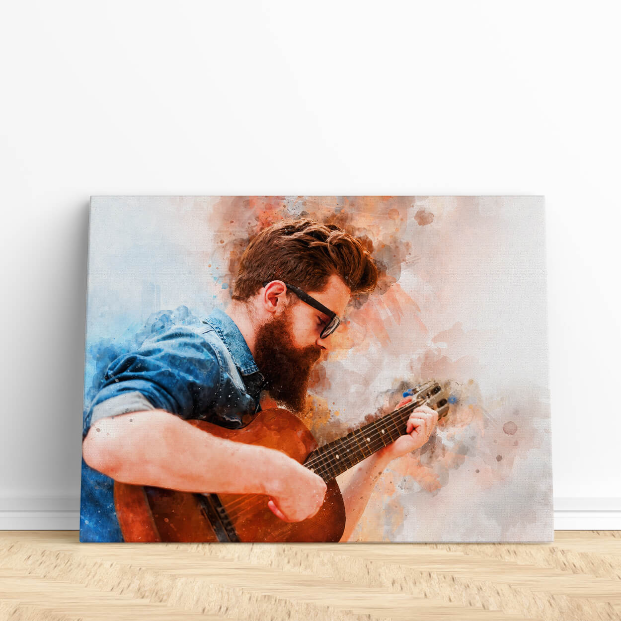 Personalised Watercolour Canvas Portrait