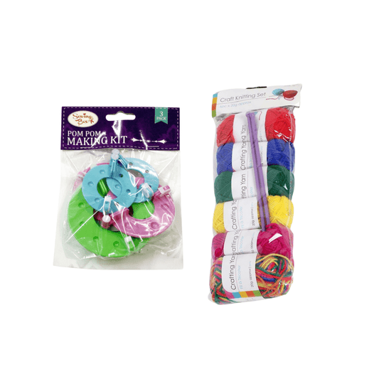 Pom Pom Maker & Yarn Set - Blue Rain Activity Store