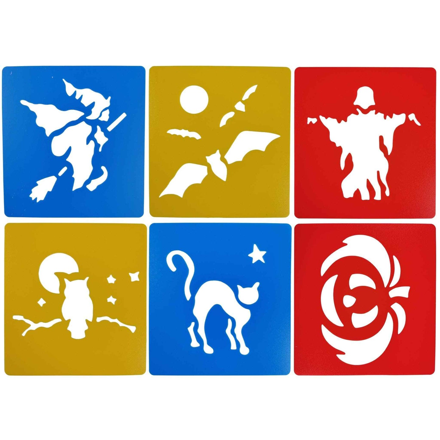 Reusable Large Halloween Art Stencils 6 Pieces Stencil Sets for Kids