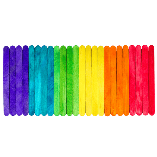 Multicoloured Craft Sticks - Blue Rain Activity Store