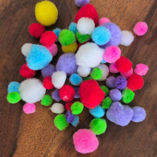 Multicoloured Pom Poms