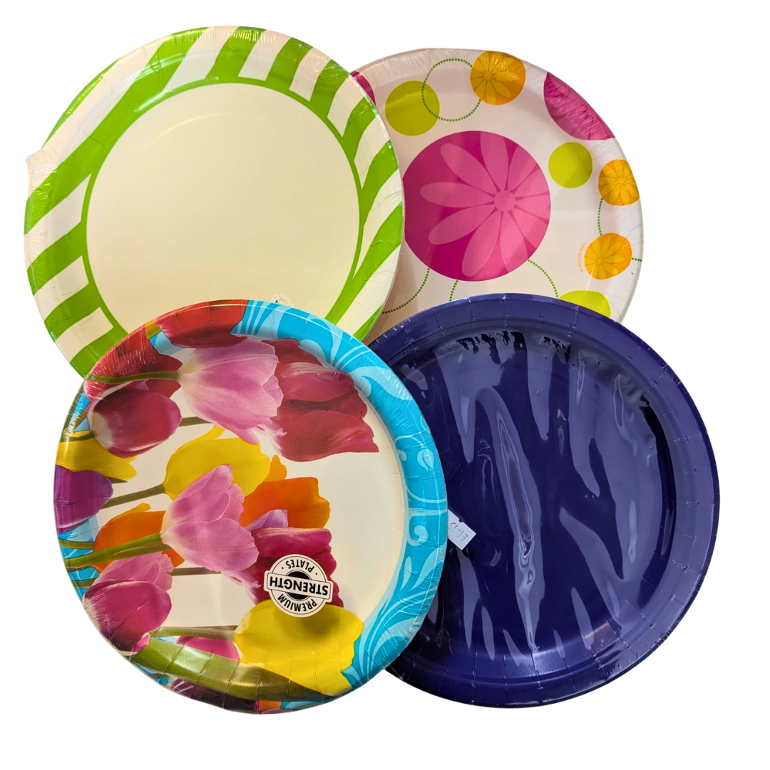 Disposable Party Plates - Pk8 in Various Colours