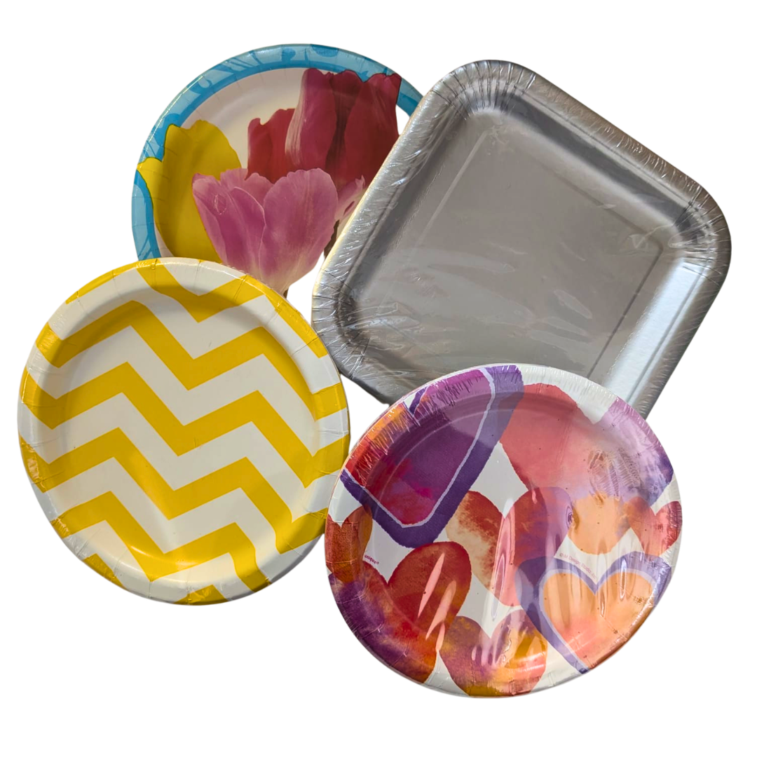 Disposable Party Plates - Pk8 in Various Colours