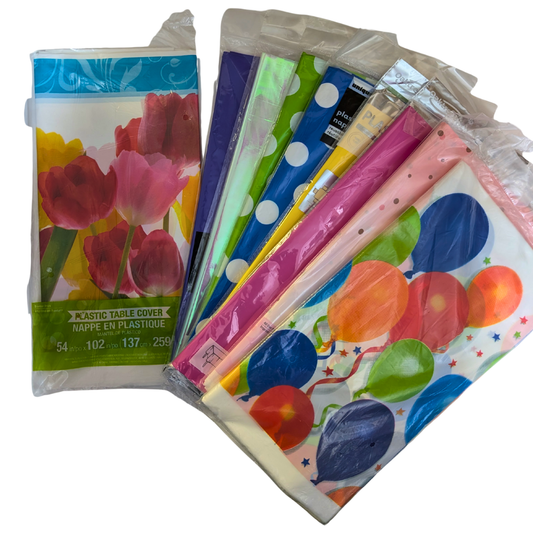 Disposable Table Cover Plastic - Various Colours Pk1