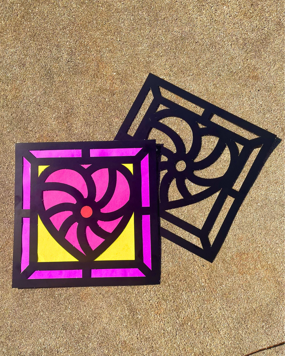 Stained Glass Heart Frames