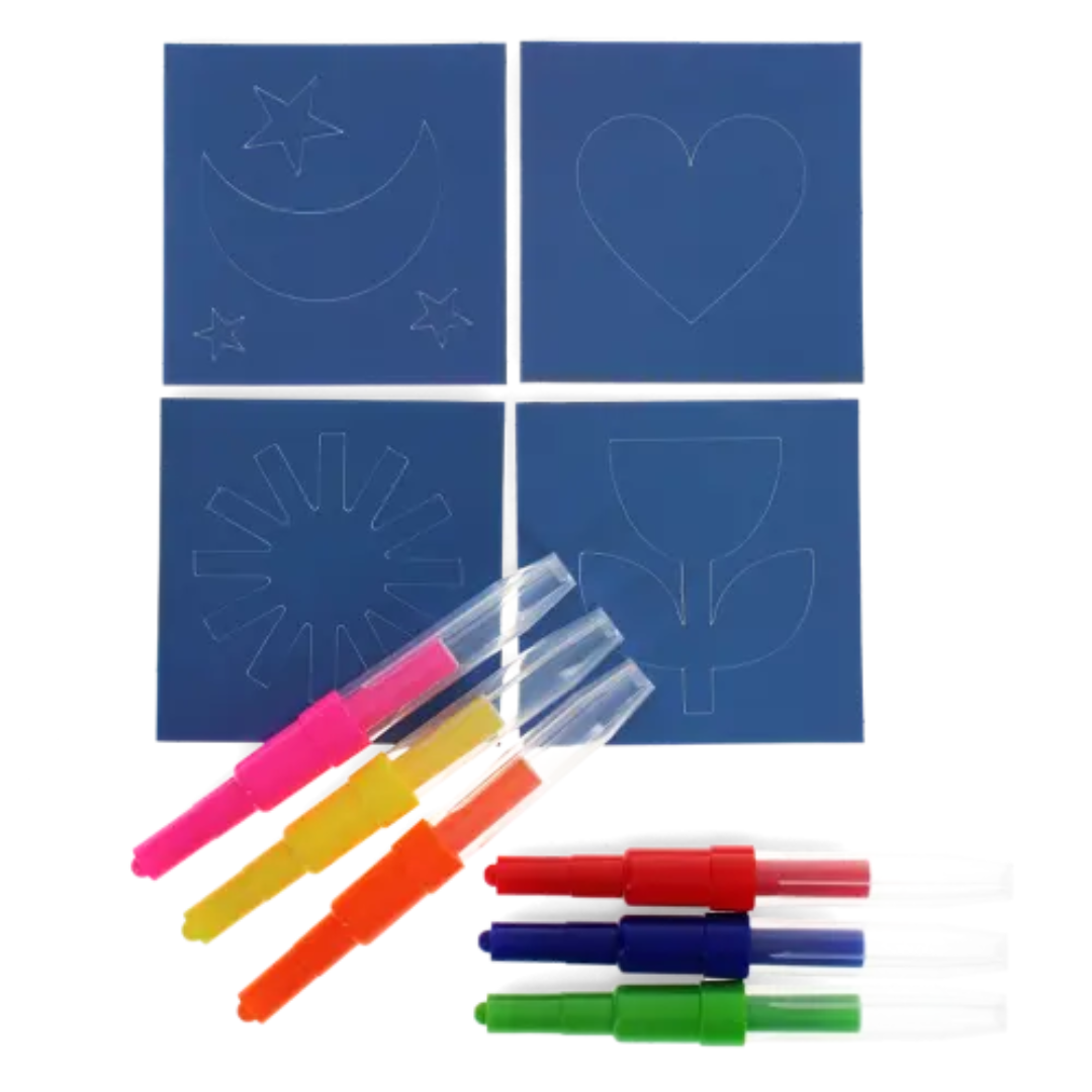 Rainbow Coloured Magic Blow Pens