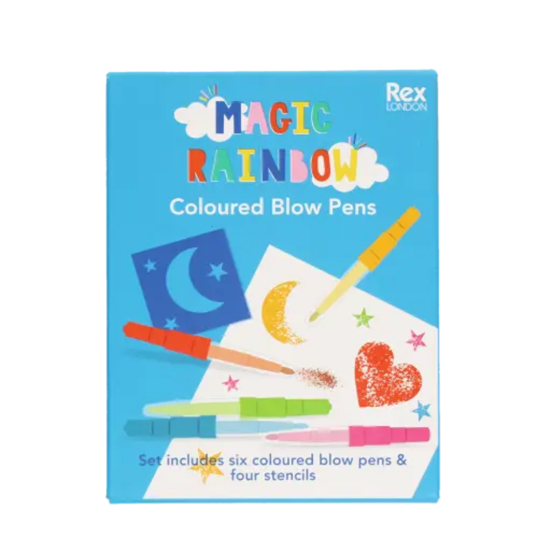 Rainbow Coloured Magic Blow Pens