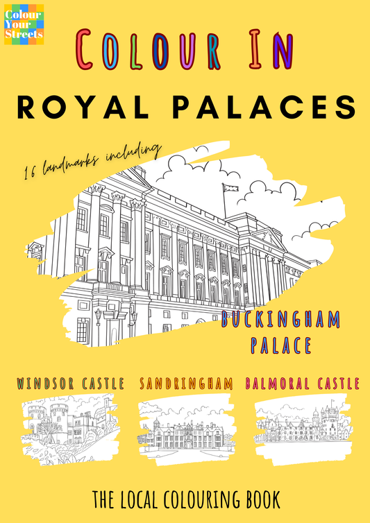 UK's Royal Palaces Colouring Book (A4)