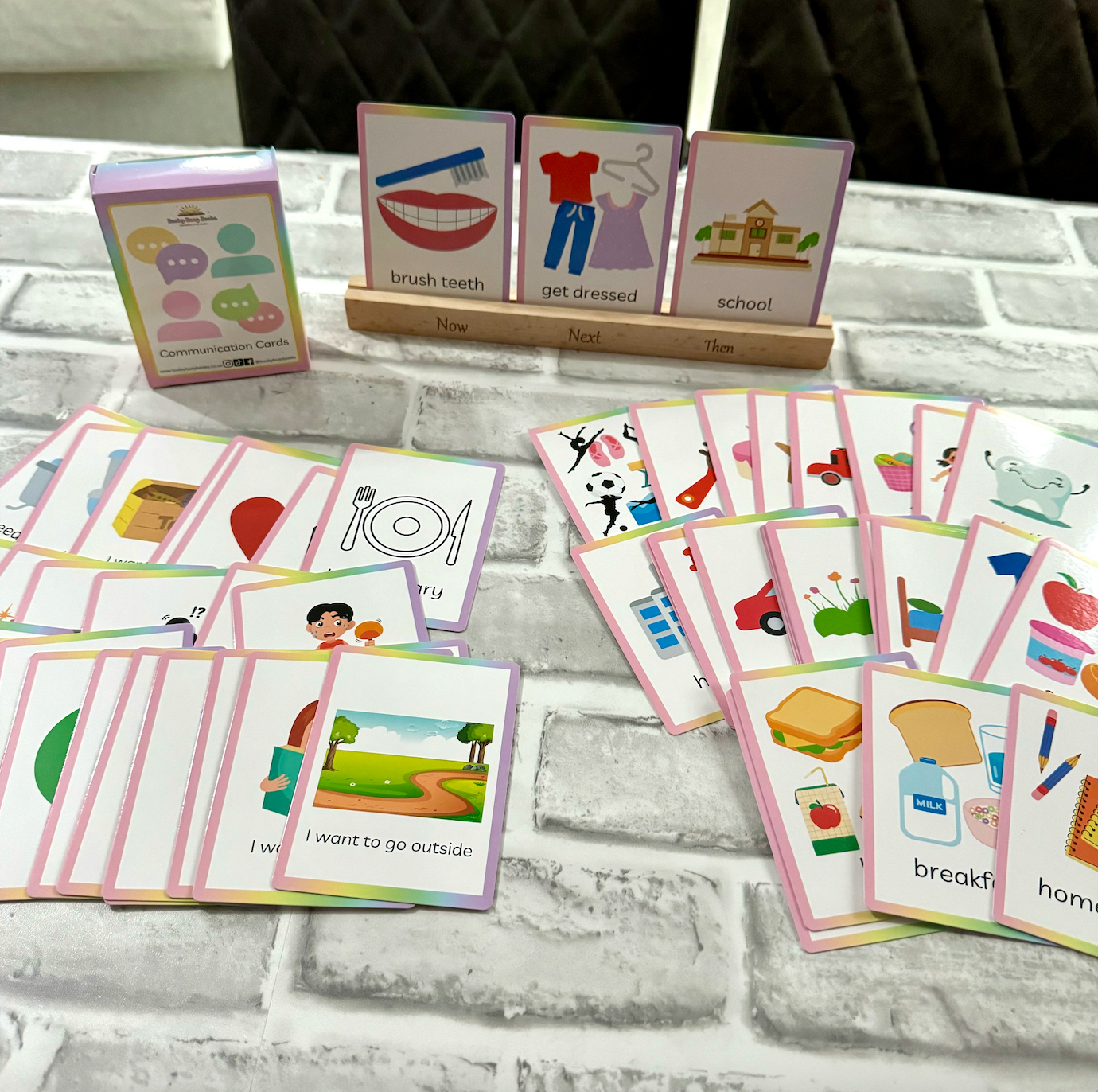 Now, Then & Next / Now & Next Stand & Flashcard Set