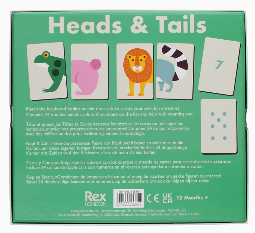 Colourful Creatures Heads & Tails Game Mix & Match Game - Blue Rain Activity Store
