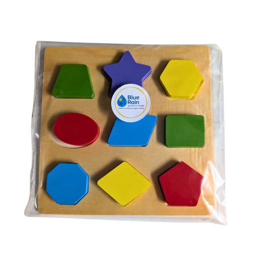 Wooden Shape Sort Puzzle 9pc