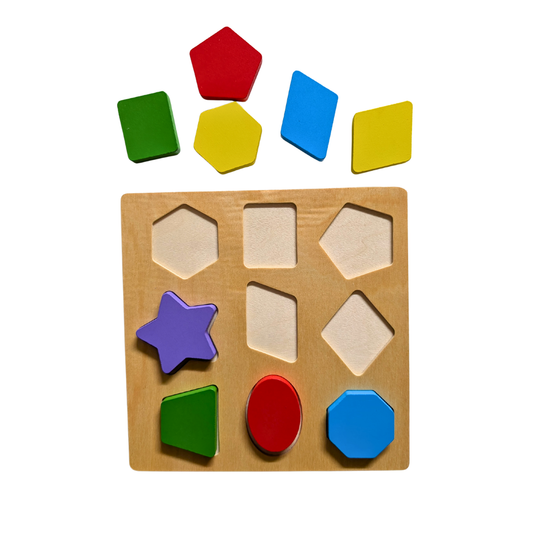 Wooden Shape Sort Puzzle 9pc