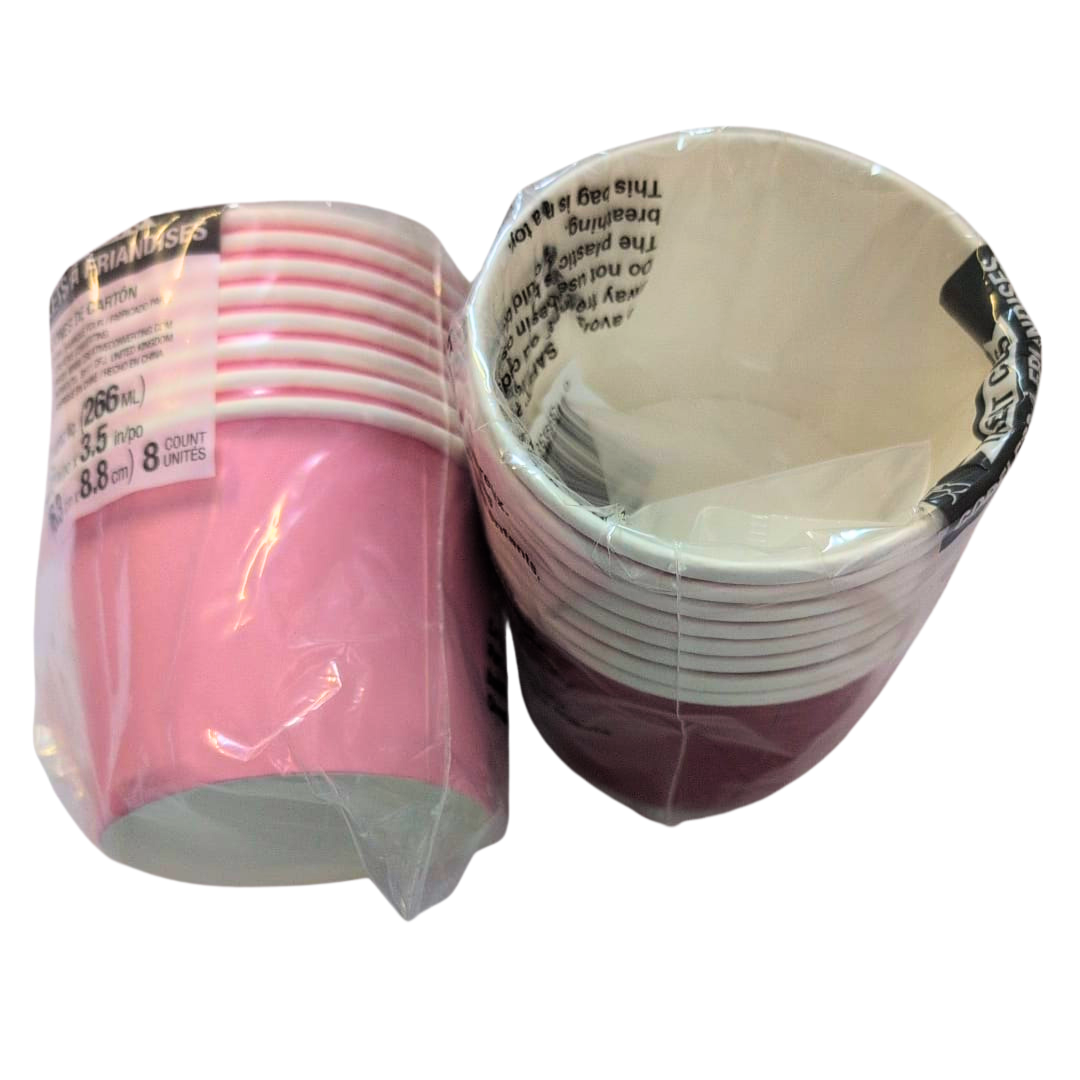 Disposable Snack Pots / Sorting Cups Pk8 - Various Colours