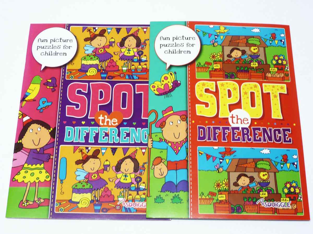 Spot the Difference Activity Book – Fun Puzzles for All Ages – Blue ...