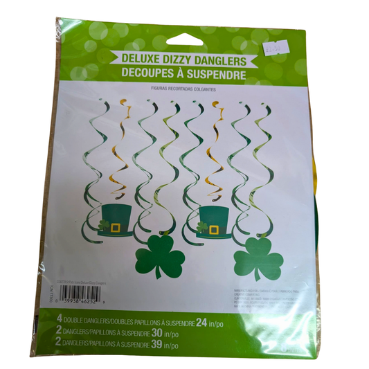 St Patrick's Day Hanging Swirl Shamrock Decorations