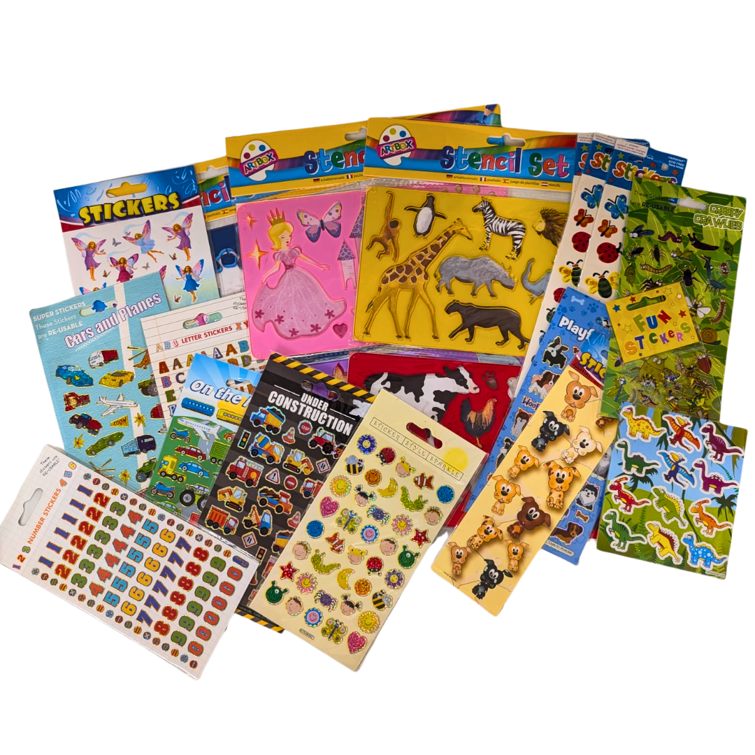 Stencil & Sticker Set
