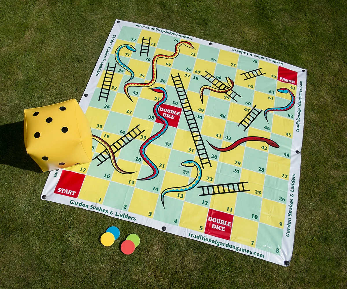 Traditional Garden Games Giant Snakes & Ladders Game