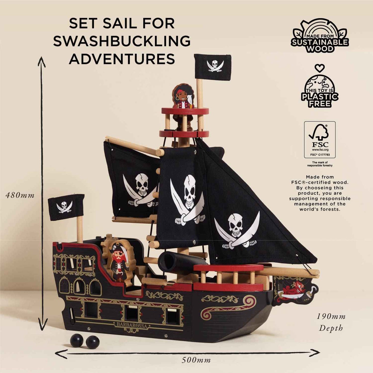 Barbarossa Pirate Ship & Characters