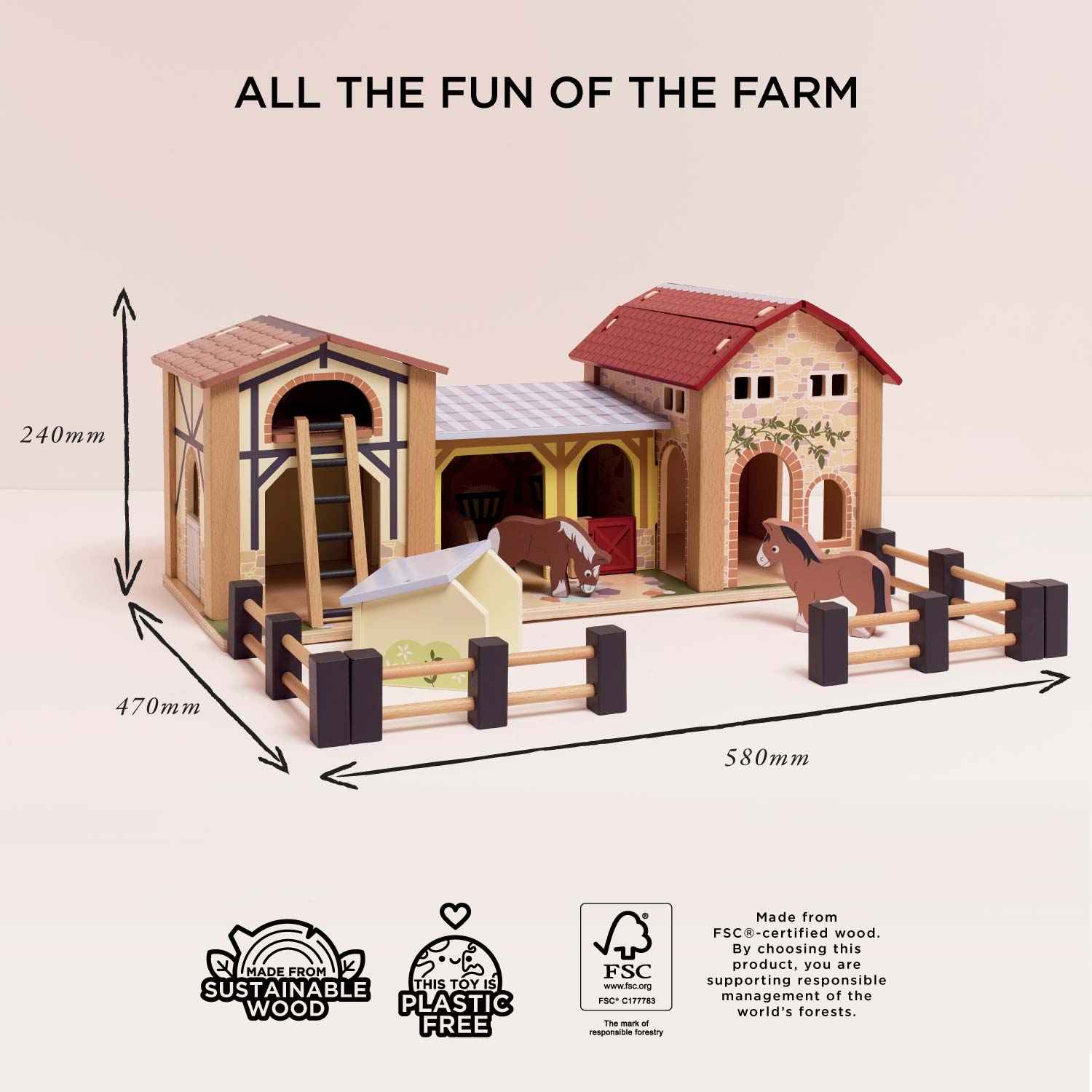 Wooden Farmyard Stables