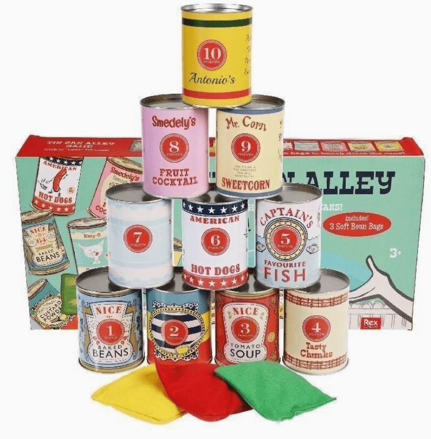 Traditional Tin Can Alley Game - Blue Rain Activity Store