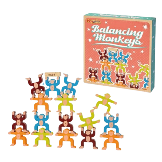 Wooden Balancing Monkeys Game