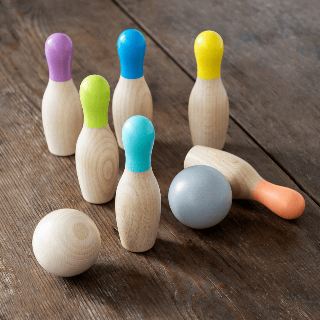 Tabletop Wooden Skittles Set