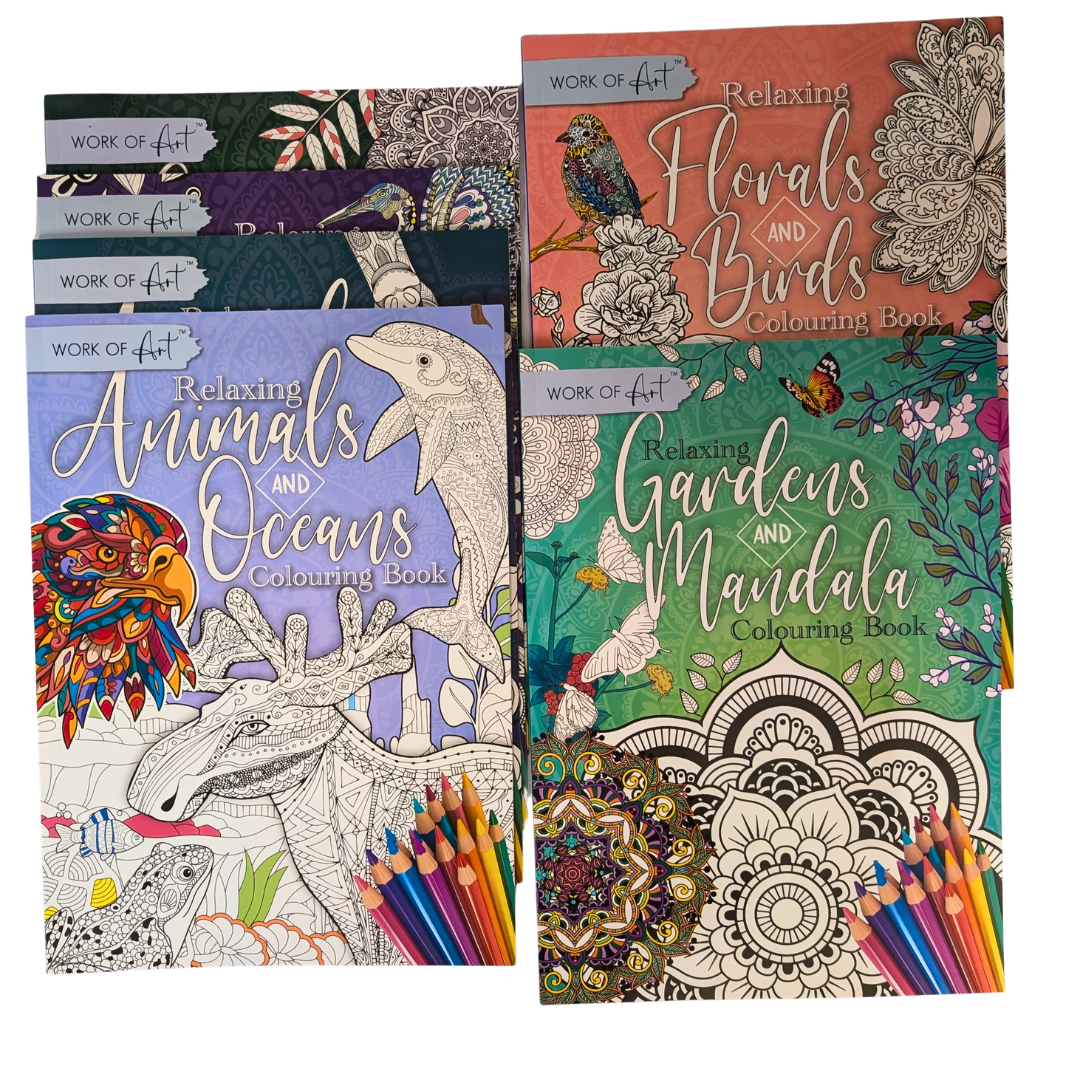 Work of Art Therapy Colouring Books Pk6