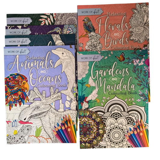 Work of Art Therapy Colouring Books Pk6